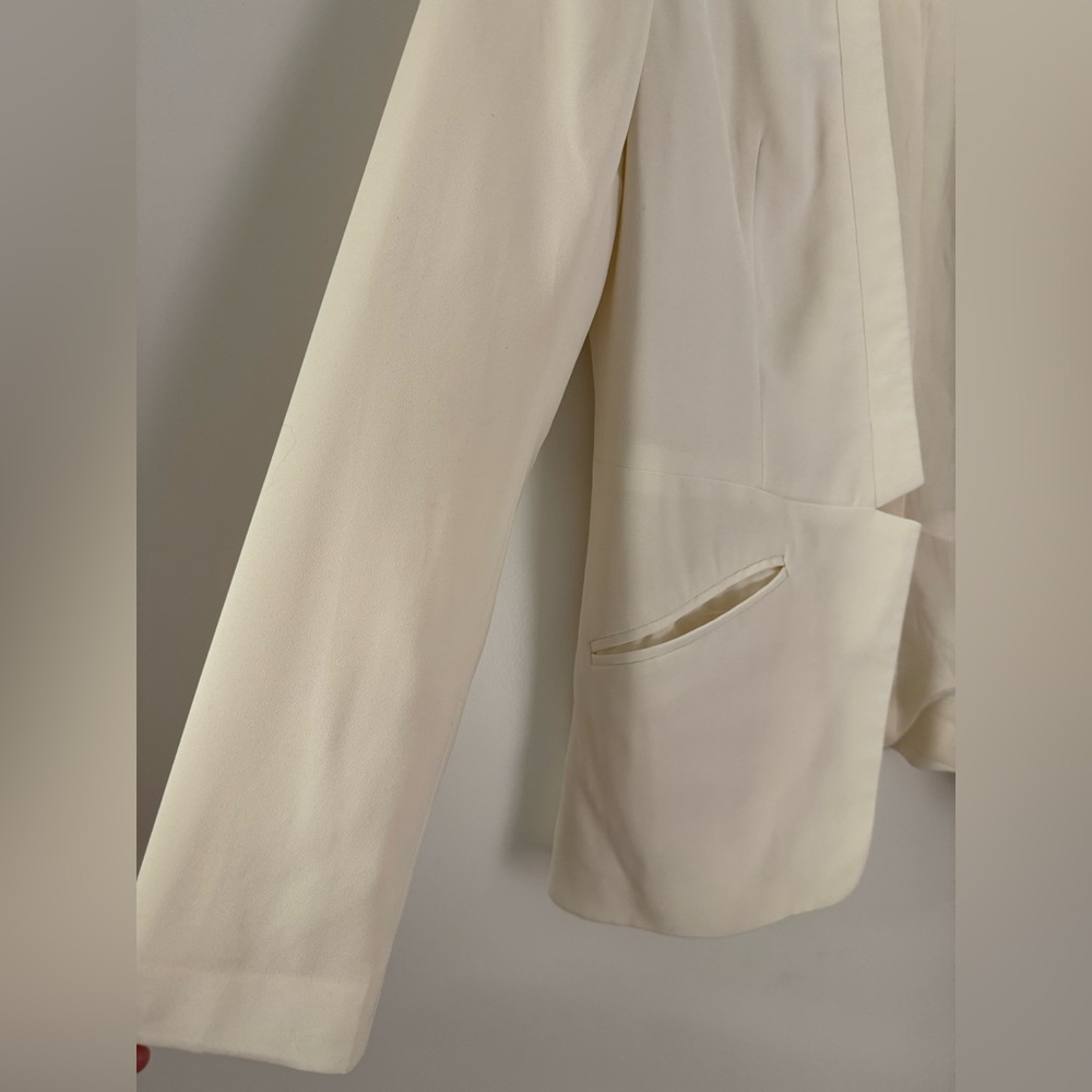 Ivory Open-Front Women's Blazer - Picture 2 of 3